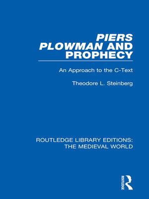 cover image of Piers Plowman and Prophecy